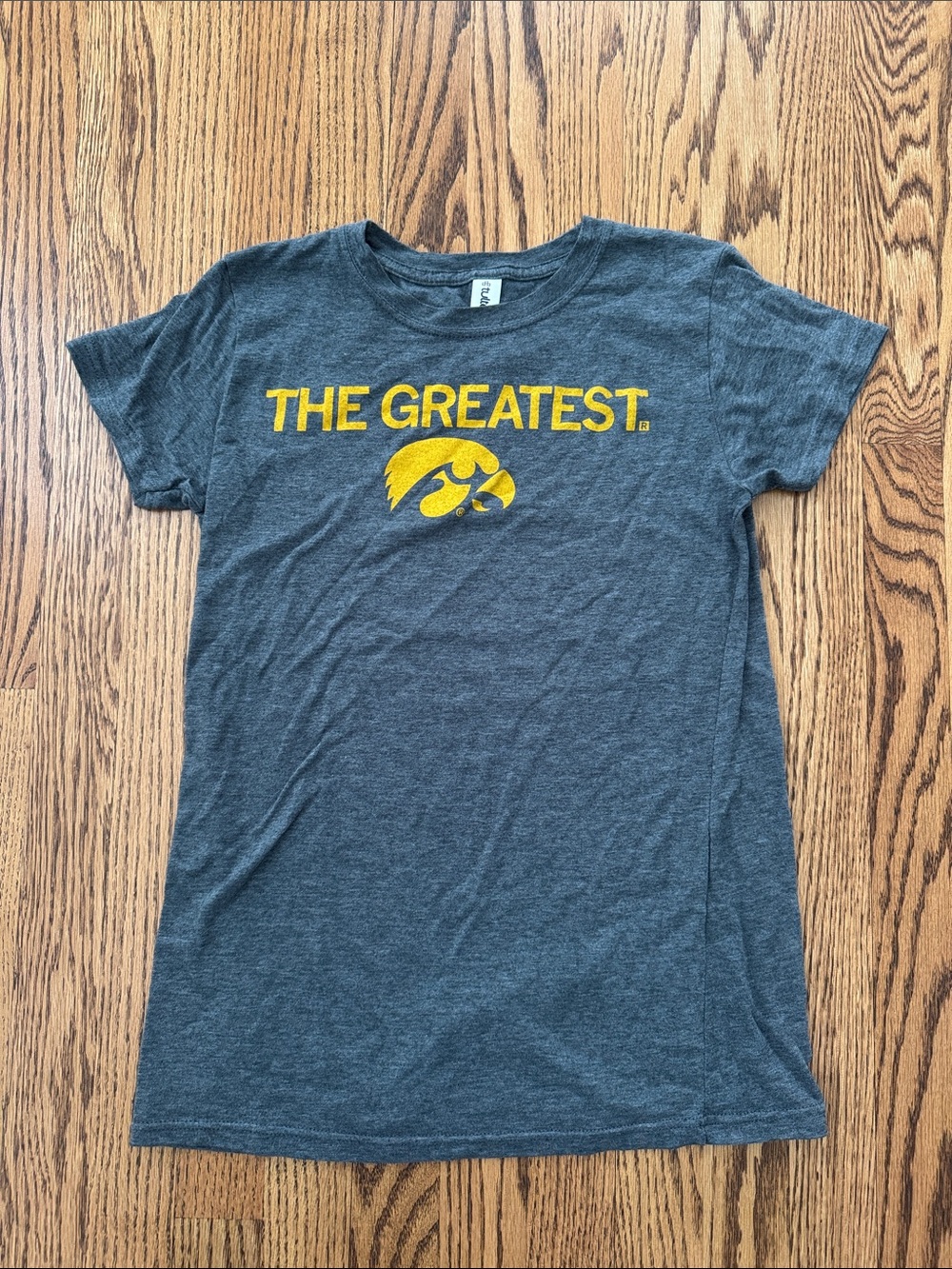 Tultex Gray Crewneck University of Iowa T-Shirt